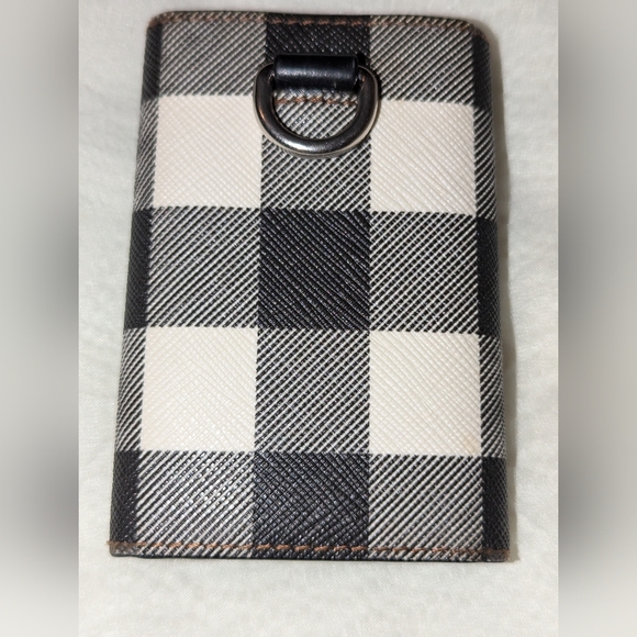 BURBERRY Border Check 6 Ring Key with D Ring Key Case PVC Brown Tan NWT - Picture 10 of 13